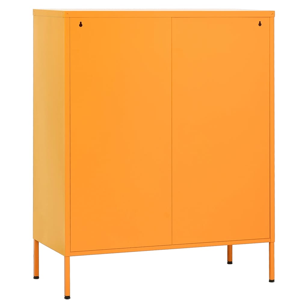Armadio portaoggetti Giallo Senape 80x35x101,5 cm Acciaio