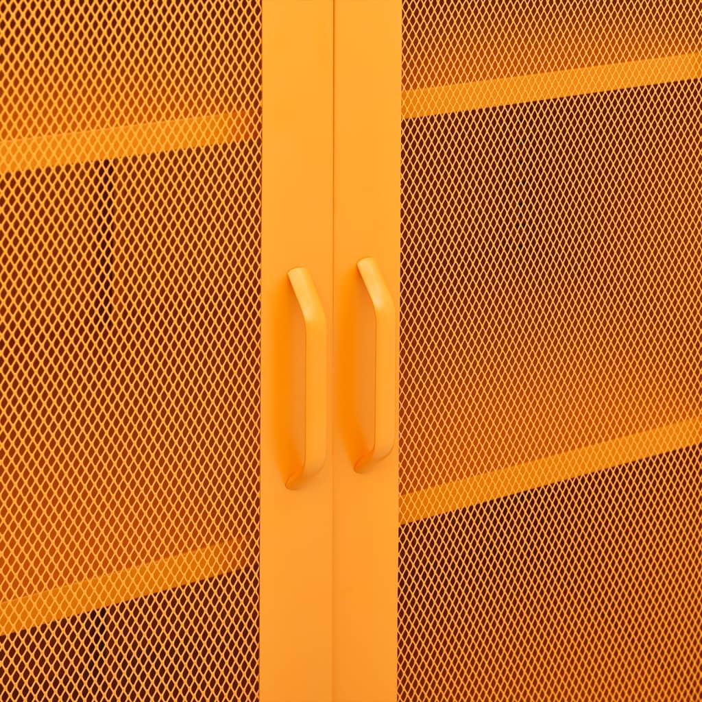 Armadio portaoggetti Giallo Senape 80x35x101,5 cm Acciaio