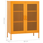 Armadio portaoggetti Giallo Senape 80x35x101,5 cm Acciaio