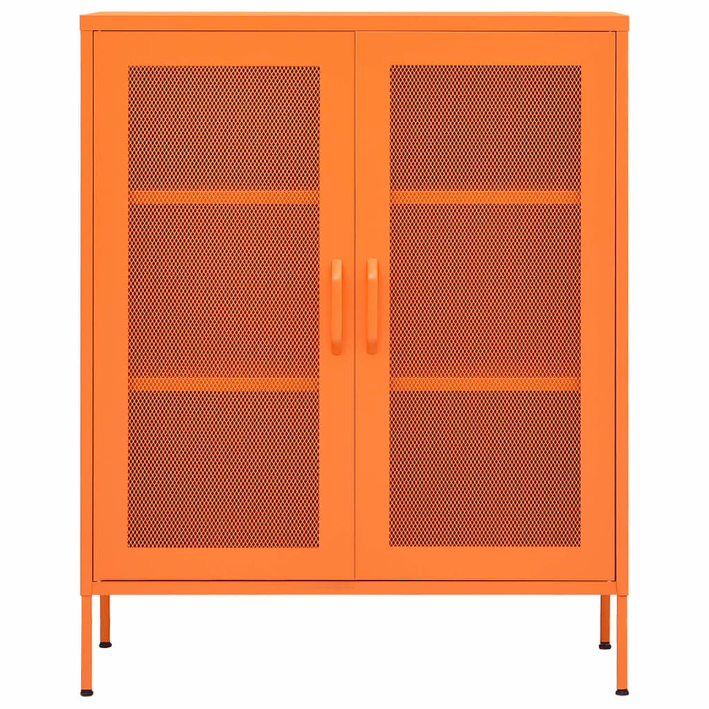 Armadietto Arancione 80x35x101,5 cm in Acciaio