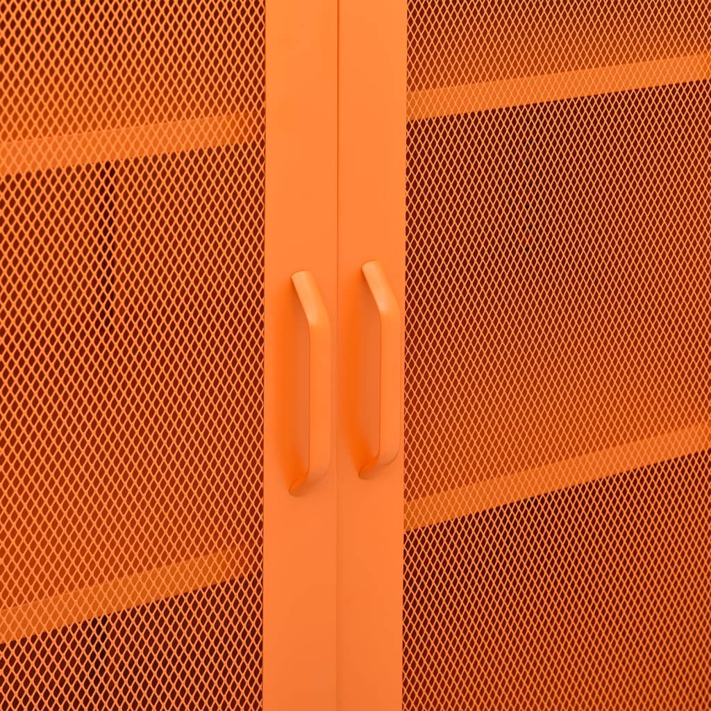 Armadietto Arancione 80x35x101,5 cm in Acciaio