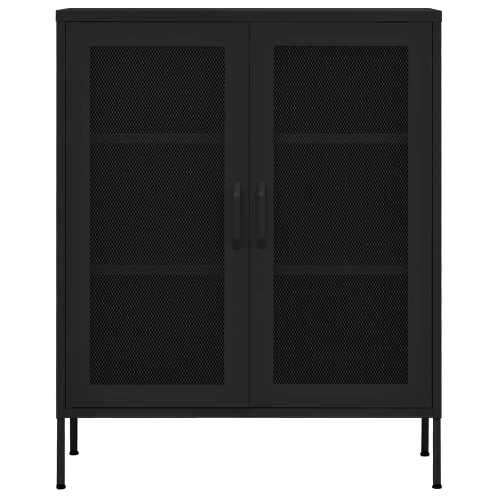 Armadietto Nero 80x35x101,5 cm in Acciaio