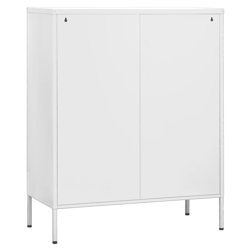 Armadietto Bianco 80x35x101,5 cm in Acciaio