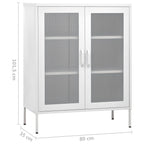 Armadietto Bianco 80x35x101,5 cm in Acciaio