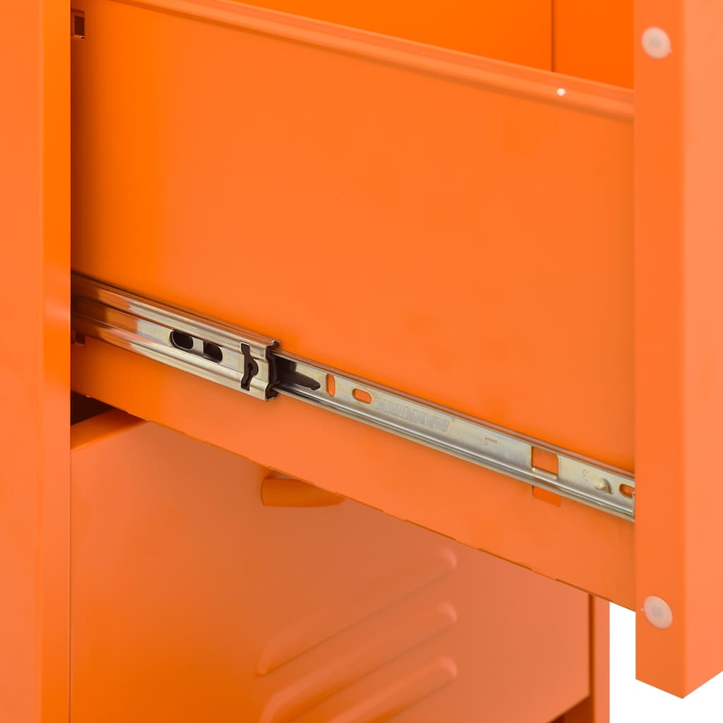 Armadietto Arancione 42,5x35x101,5 cm in Acciaio