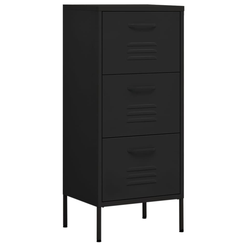 Armadietto Nero 42,5x35x101,5 cm in Acciaio