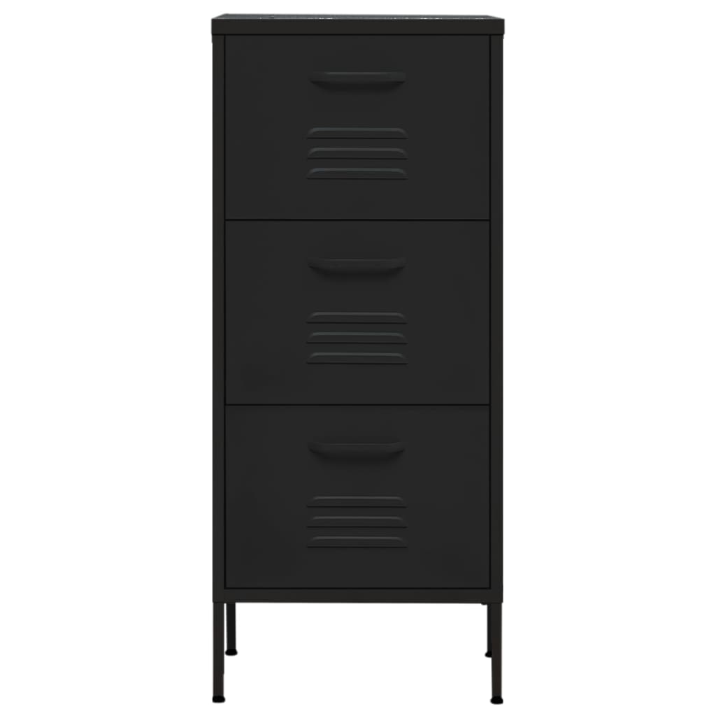 Armadietto Nero 42,5x35x101,5 cm in Acciaio