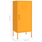 Armadietto Giallo Senape 42,5x35x101,5 cm in Acciaio