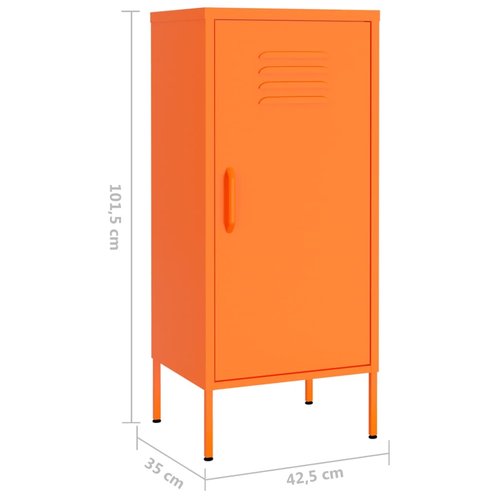 Armadietto Arancione 42,5x35x101,5 cm in Acciaio