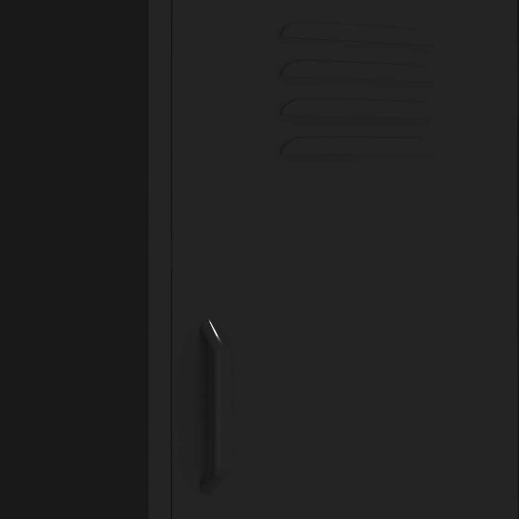 Armadietto Nero 42,5x35x101,5 cm in Acciaio