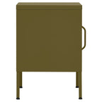 Comodino Verde Oliva 35x35x51 cm in Acciaio