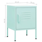 Comodino Menta 35x35x51 cm in Acciaio