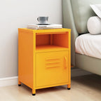 Comodino Giallo Senape 35x35x51 cm in Acciaio