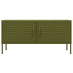 Mobile TV Verde Oliva 105x35x50 cm in Acciaio