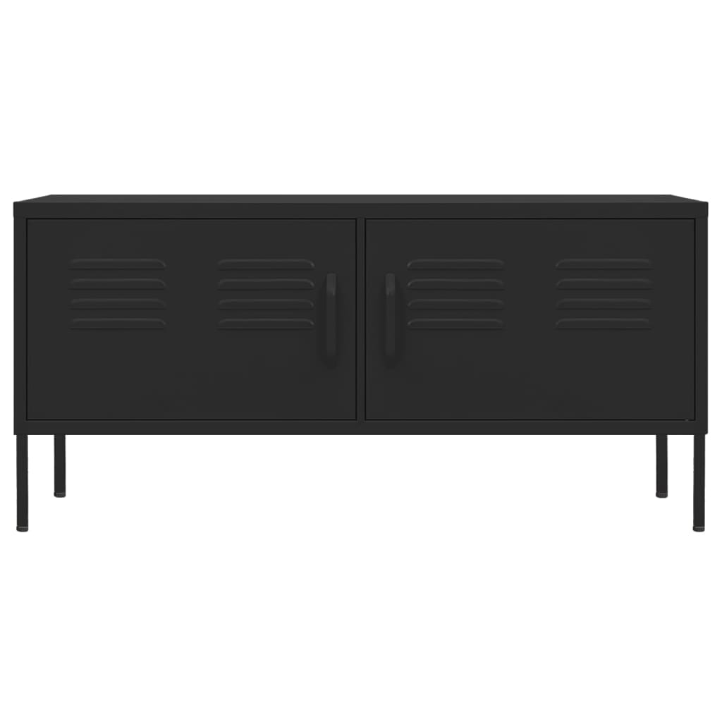 Mobile TV Nero 105x35x50 cm in Acciaio