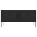 Mobile TV Nero 105x35x50 cm in Acciaio