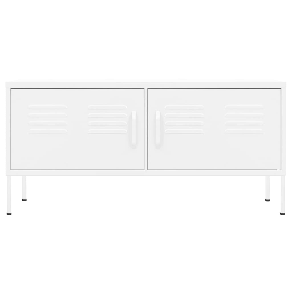 Mobile TV Bianco 105x35x50 cm in Acciaio