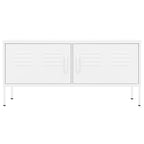 Mobile TV Bianco 105x35x50 cm in Acciaio