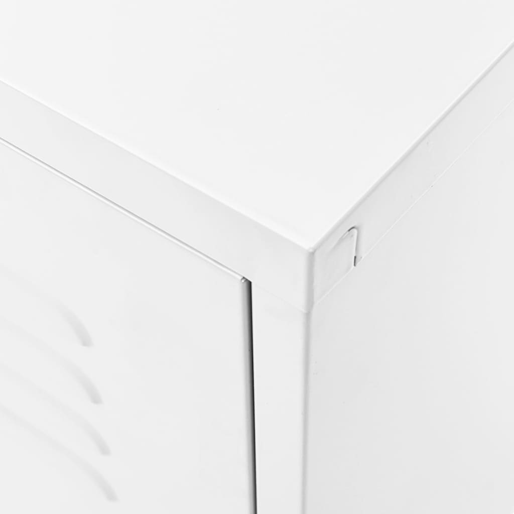 Mobile TV Bianco 105x35x50 cm in Acciaio