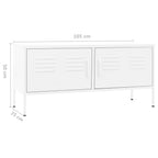 Mobile TV Bianco 105x35x50 cm in Acciaio