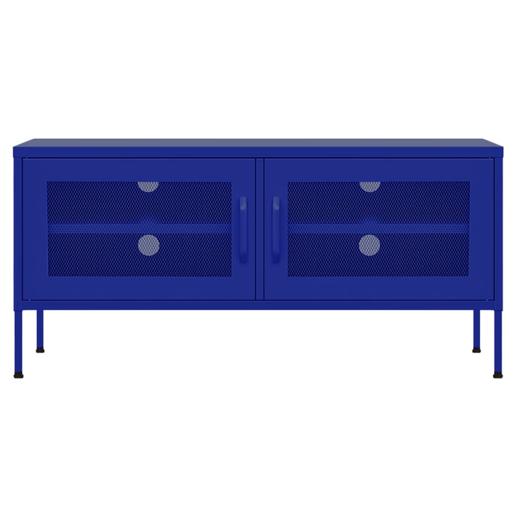 Mobile TV Blu Marino 105x35x50 cm in Acciaio