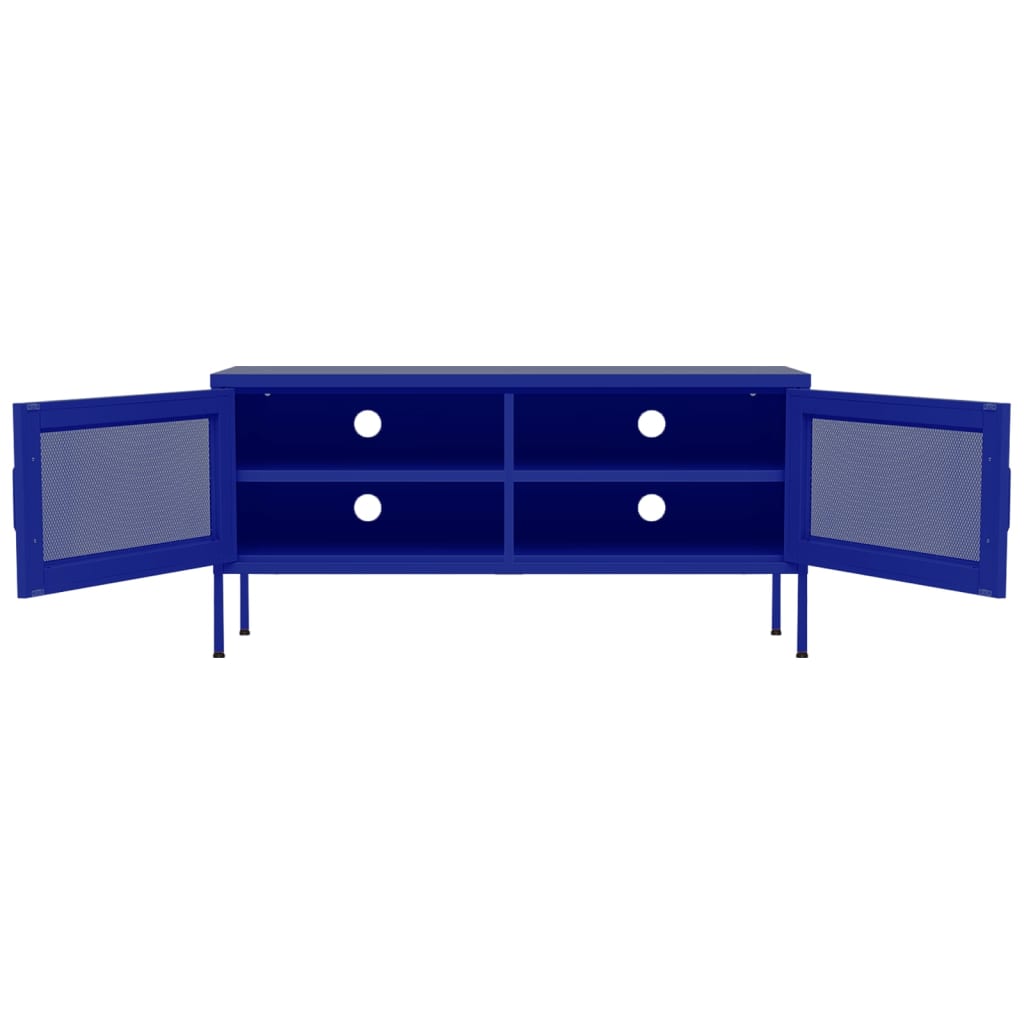 Mobile TV Blu Marino 105x35x50 cm in Acciaio