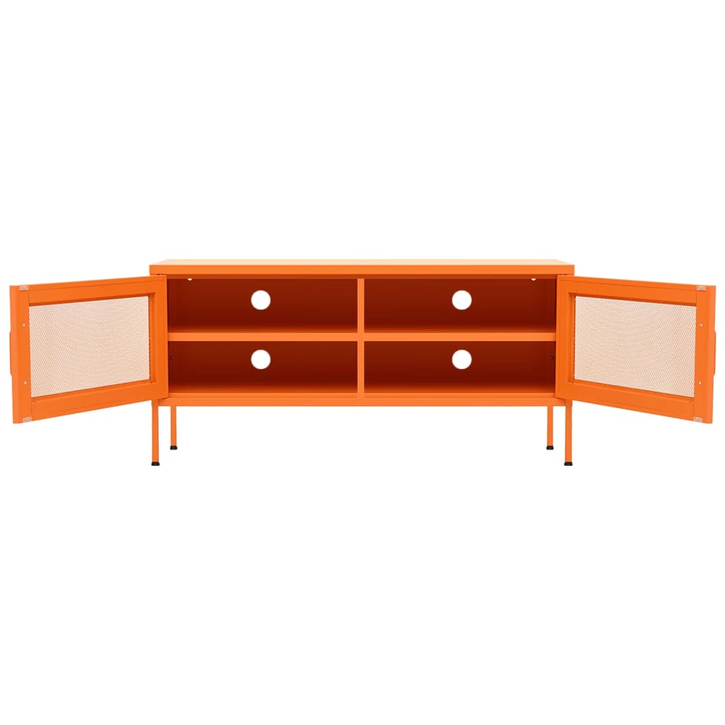Mobile TV Arancione 105x35x50 cm in Acciaio