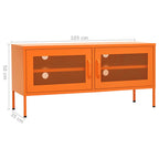Mobile TV Arancione 105x35x50 cm in Acciaio