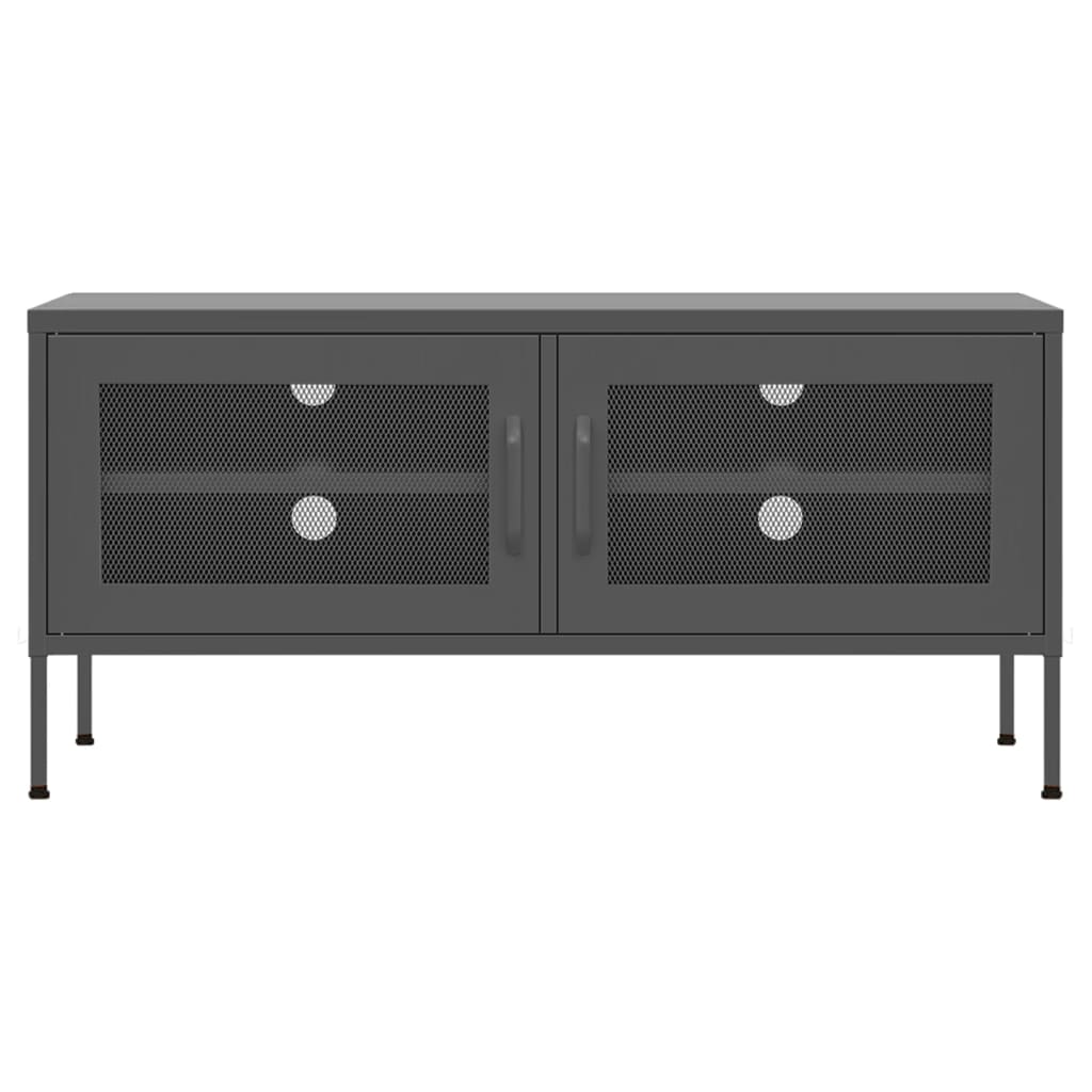 Mobile TV Antracite 105x35x50 cm in Acciaio