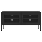 Mobile TV Nero 105x35x50 cm in Acciaio