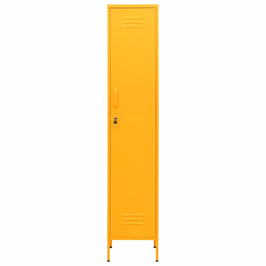 Armadio Giallo Senape 35x46x180 cm in Acciaio