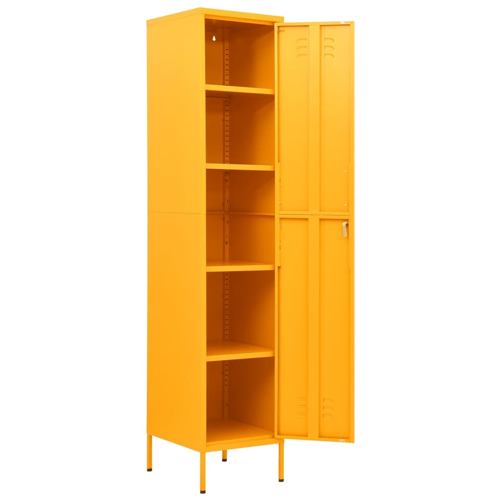 Armadio Giallo Senape 35x46x180 cm in Acciaio