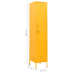 Armadio Giallo Senape 35x46x180 cm in Acciaio