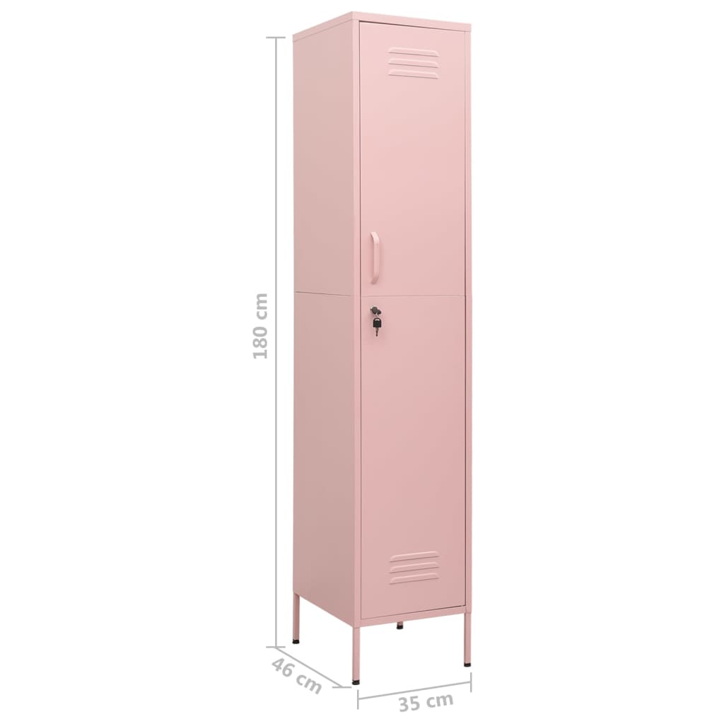Armadio Rosa 35x46x180 cm in Acciaio