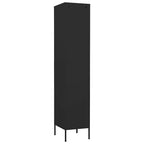 Armadio Nero 35x46x180 cm in Acciaio