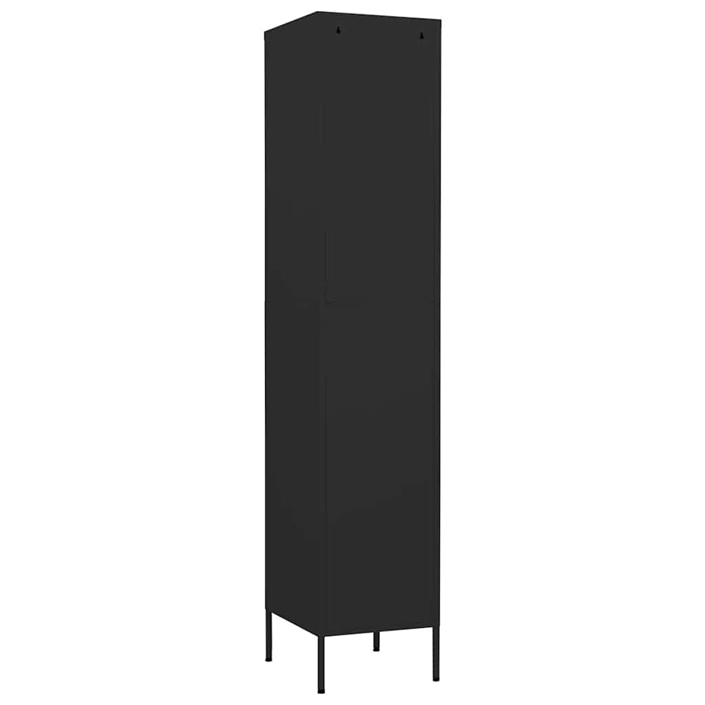 Armadio Nero 35x46x180 cm in Acciaio