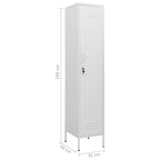 Armadio Bianco 35x46x180 cm in Acciaio