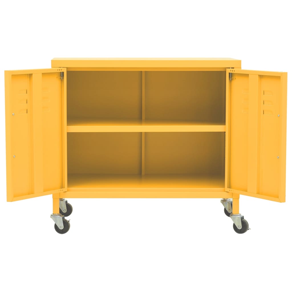 Armadietto Giallo Senape 60x35x56 cm in Acciaio