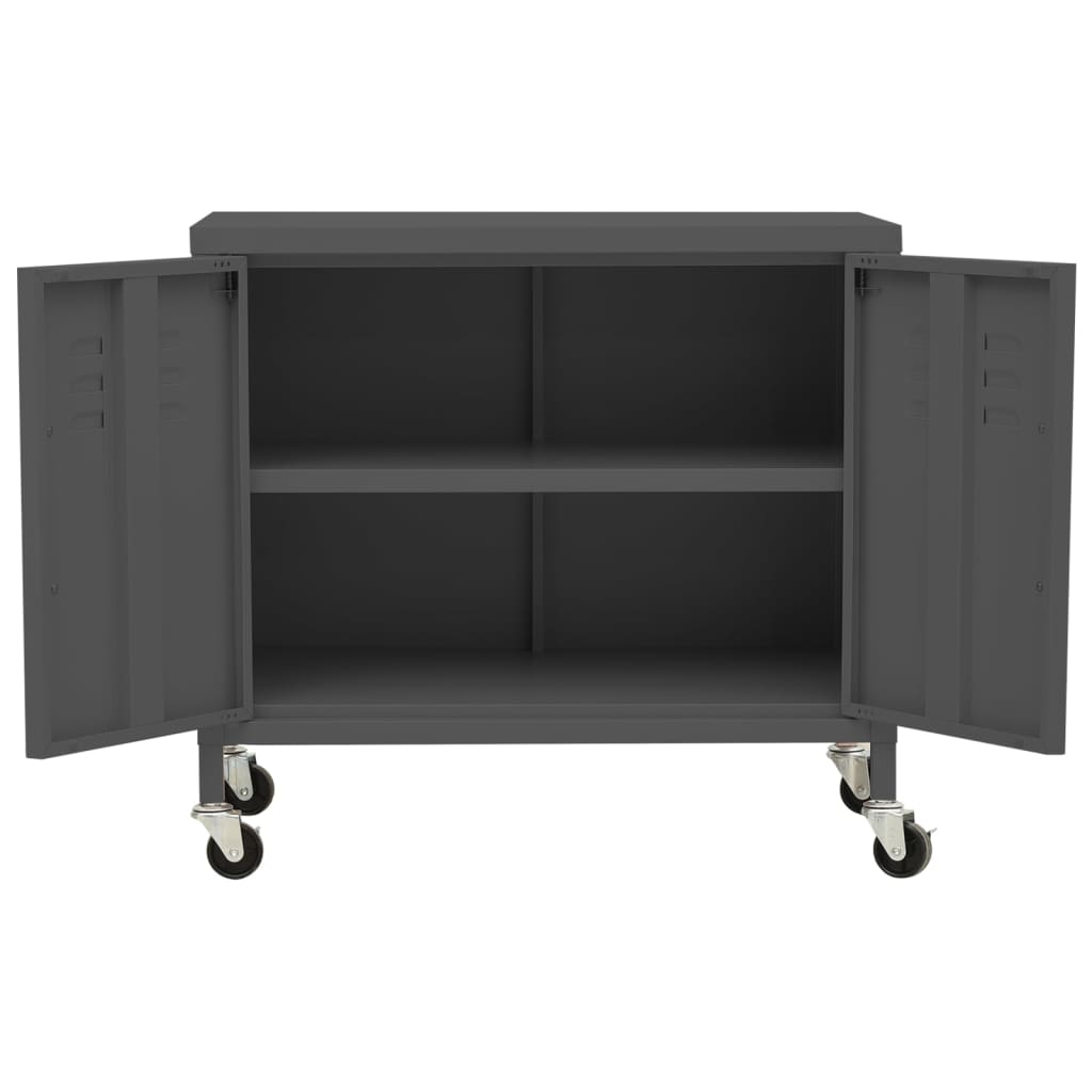 Armadietto Antracite 60x35x56 cm in Acciaio