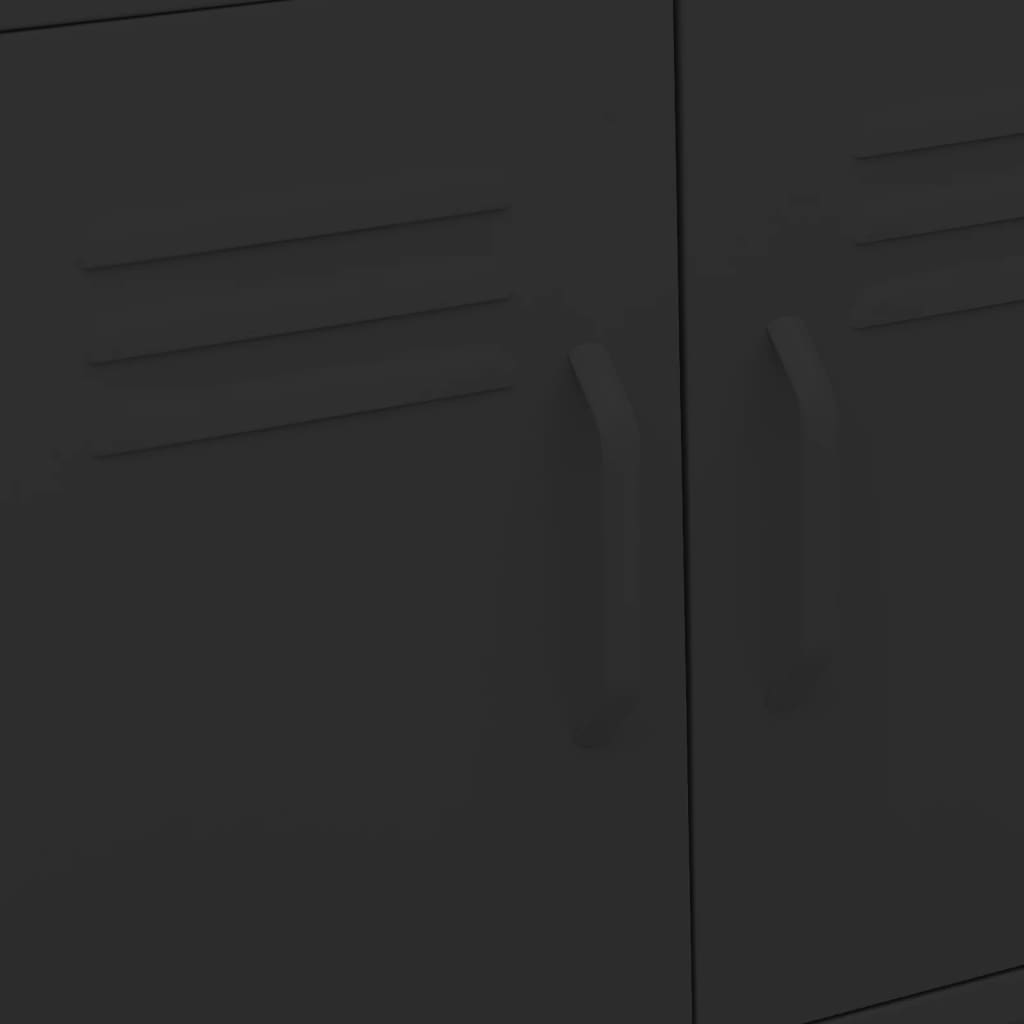 Armadietto Nero 60x35x56 cm in Acciaio