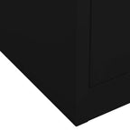 Armadio per Ufficio Nero 90x40x102 cm in Acciaio
