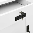 Armadio per Ufficio Bianco 90x40x102 cm in Acciaio
