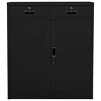 Armadio per Ufficio Nero 90x40x102 cm in Acciaio