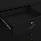 Armadio per Ufficio Nero 90x40x102 cm in Acciaio
