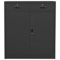 Armadio per Ufficio Antracite 90x40x102 cm in Acciaio