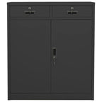 Armadio per Ufficio Antracite 90x40x102 cm in Acciaio