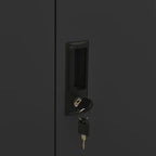 Armadio per Ufficio Antracite 90x40x102 cm in Acciaio
