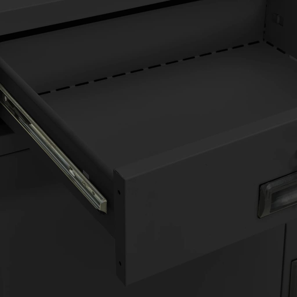 Armadio per Ufficio Antracite 90x40x102 cm in Acciaio