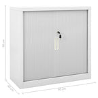 Armadio con Ante Scorrevoli Grigio 90x40x90 cm in Acciaio