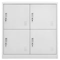 Armadietto con Chiave Grigio Chiaro 90x45x92,5 cm in Acciaio